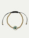 Damentaschenarmband Makramee mit Auge-Design aus Kabel 13cm