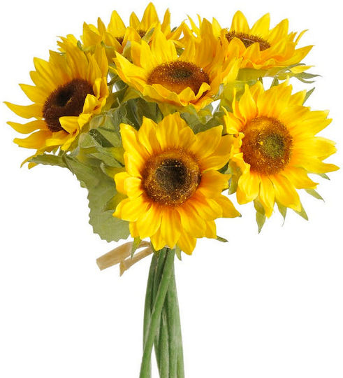 Heliotropium Bouquet Artificial Flowers 28cm Yellow