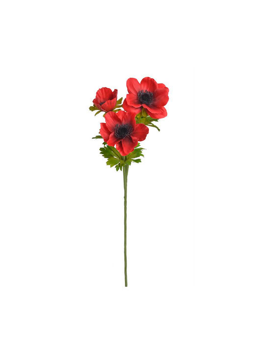 Artificial Red Anemone Flower 56cm