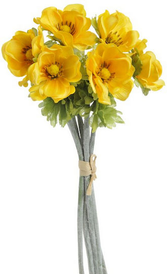 Anemonen Blumenstrauß Künstliche Blumen Gelb 34cm