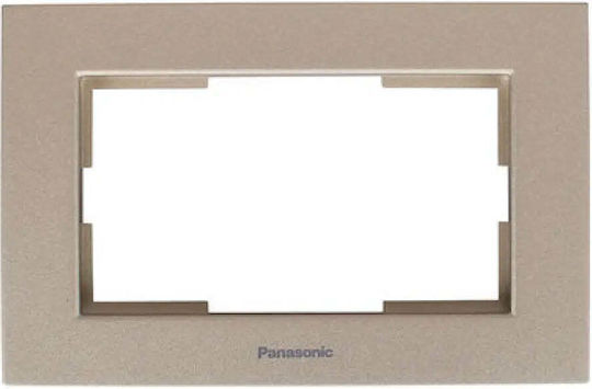 Single Frame Double Socket Bronze Ip20 Karre+ Panasonic