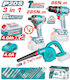 Total TOSLI250883E Battery Tool Set Impact Drill Driver Impact Screwdriver and Blower 20V with 2 Batteries 4Ah
