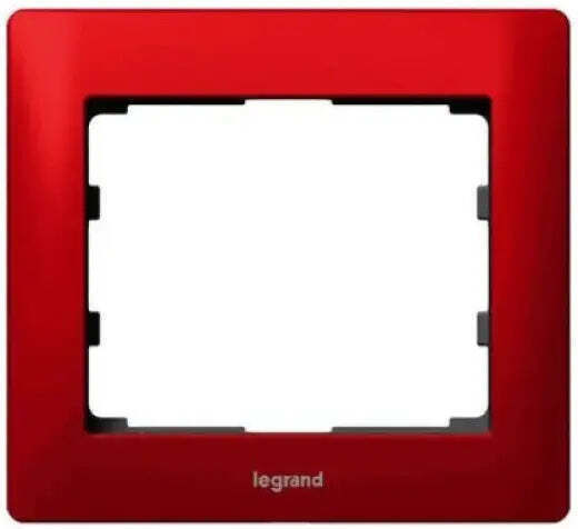 Single Frame Galea Life Legrand Metal-red