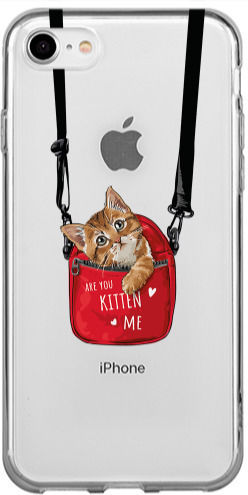 Apple iPhone SE 2020 Are You Kitten Transparent Silicone TPU Case