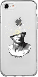 Apple iPhone SE 2020 Space Statue Transparent Silicon TPU Husa