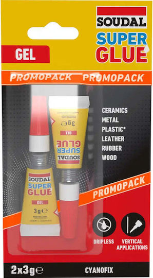 Soudal Instant Glue Gel 2 x 3 g