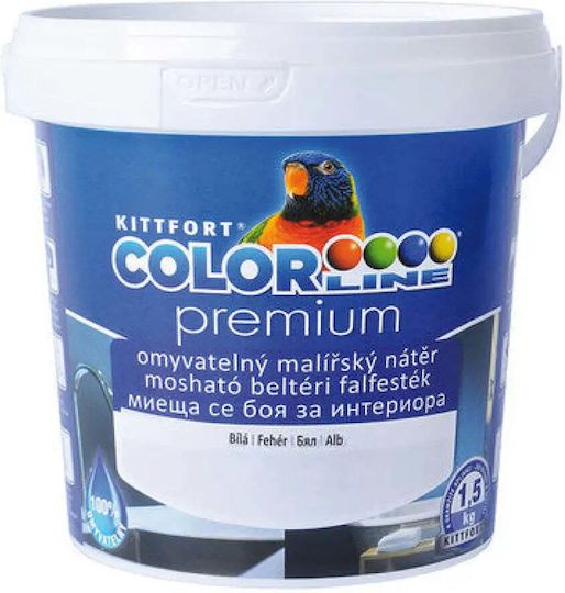 Waschbare Weiße Farbe 1,5 kg Color Line Premium