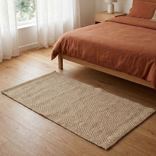 Ravelia Summer Jute Beige Runner Rug 70x200cm