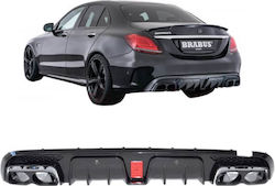 Diffuser Πίσω Προφυλακτήρα Mercedes-benz C-class W205 14-20 Sedan Brabus Look Μαύρες Μπούκες Mercedes Benz Cαrνεr