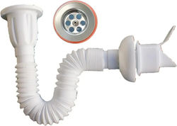 Bodenablauf Siphon 76cm Flexibler Anschluss Klappe