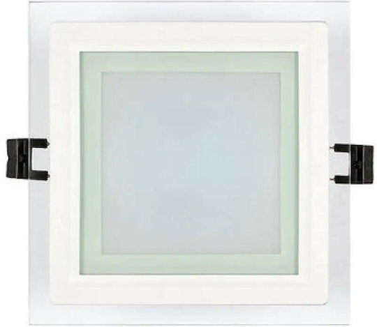 Ultralux Square LED Panel 12W with Natural White Light 4200K