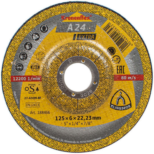 Klingspor Metal Grinding Disc 125x6x22.23