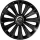 Car Wheel Hubcaps Versaco 14" Trend Rc Black Cbx 3d Metal Logo Chevrolet 4 Pieces