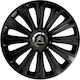 Car Wheel Hubcaps Versaco 14" Trend Rc Black Cbx 3d Metal Logo Citroen 4 Pieces