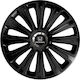 Car Wheel Hubcaps Versaco 15" Trend Rc Black Cbx 3d Metal Logo Honda 4 Pieces