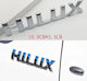 Car Sticker Metal Emblem Toyota Hilux 18.8cm X 3.4cm Trunk Car Fender Chrome 1 Piece