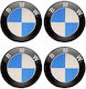 Car Stickers Rim Center Bmw Enamel 60mm Set 4 Pieces
