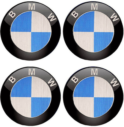 Car Stickers Rim Center Bmw Enamel 60mm Set 4 Pieces