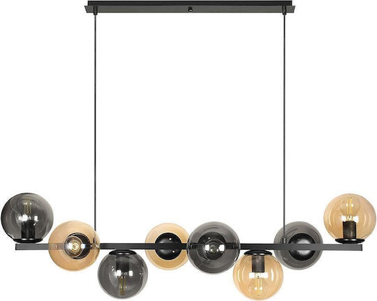 City Lux Lumini Suspendate Gri Pentru 8 Lumini E27
