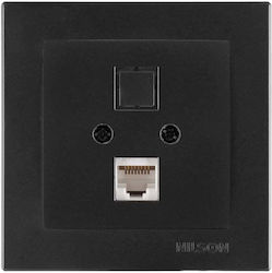 Rj45 Socket Black Matte Nilson Alegra