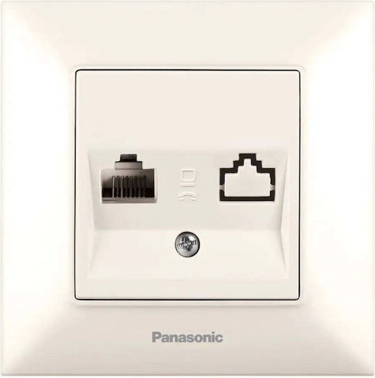 Computer Socket Cat5e Cream Panasonic Arkedia Slim