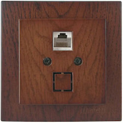 Rj45 Cat.5e Socket Walnut Nilson Alegra Rj45 Cat.5e Socket Walnut Nilson Alegra