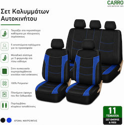 Carro 292346 Σετ Καλυμμάτων Αυτοκινήτου Mazda 2 Mazda 3 Mazda 5 Mazda 6 Mazda Mx-3 Mazda Cx5 Mazda Cx3 Mazda Cx7 Βαμβακερό Ύφασμα Δερματίνη Σετ Εμπρός Πίσω 11 Τεμαχίων Μαύρο