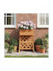 vidaXL Garden Wooden Orange Flower Pot 48x30x70.5cm