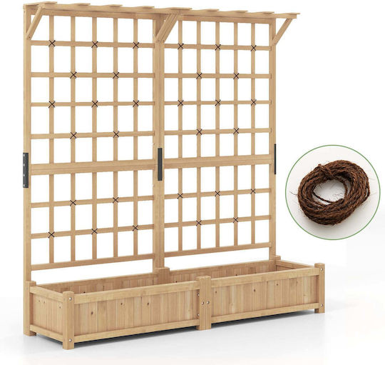 Costway Zardiniere Din Lemn 183x48x180cm