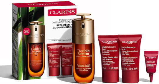 Clarins Double Serum & Multi-intensive Σετ Περιποίησης για Αντιγήρανση, Λάμψη & Σύσφιξη 4τμχ