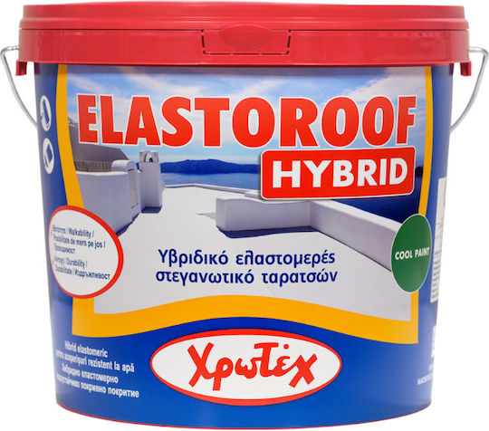 Χρωτέχ Elastoroof Ελαστομερές Ακρυλικό Επαλειφόμενο Στεγανωτικό Πολυουρεθάνης 0.75lt Λευκό