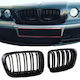 Mask Hearts BMW 3 E46 1999-2001 Sedan Touring Compact M4 Look Double Grille Glossy Black 2 Pieces