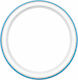 Car Steering Wheel Cover 37-39cm Universal Pvc & Rubber Anti-Slip Light Blue White Perforated