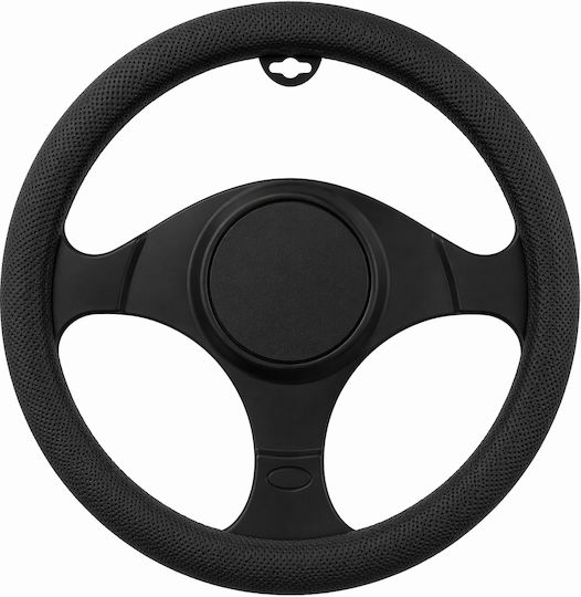 Κάλυμμα Τιμονιού Αυτοκινήτου 40-41cm Universal Pvc & Καουτσούκ Αντιολισθητικό Μαύρο