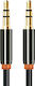 Cabletime 3,5mm Klinkenkabel 3,5mm Stecker - 3,5mm Stecker Schwarz 0,5m mit Vergoldeten Anschlüssen CT-AV311-P11G