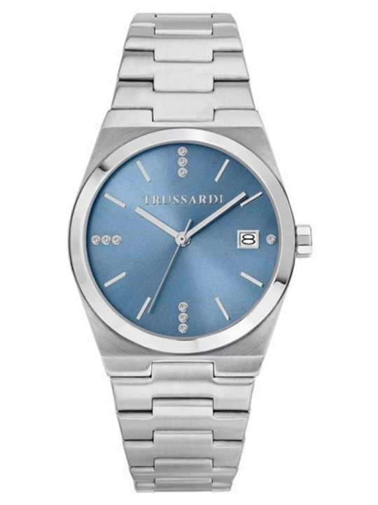 Trussardi Women's Watch 34mm Battery with Light Blue Stainless Steel Strap