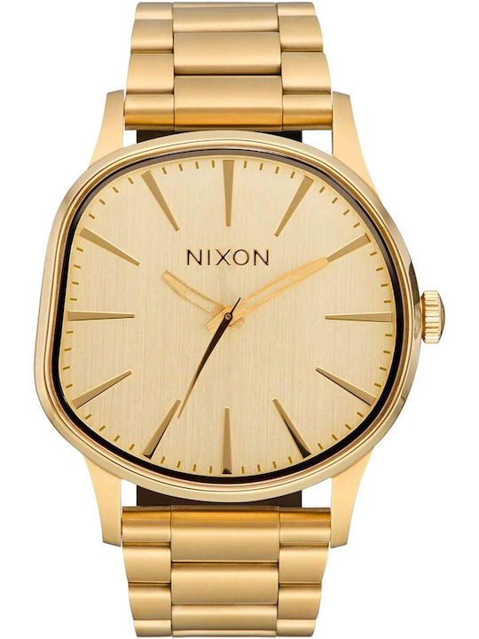 Nixon Γυναικείο Ρολόι Μπαταρίας με Χρυσό Μεταλλ...