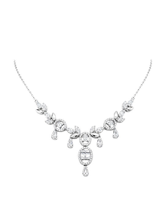 Xrisokosmima Halskette aus Silber mit Zirkon