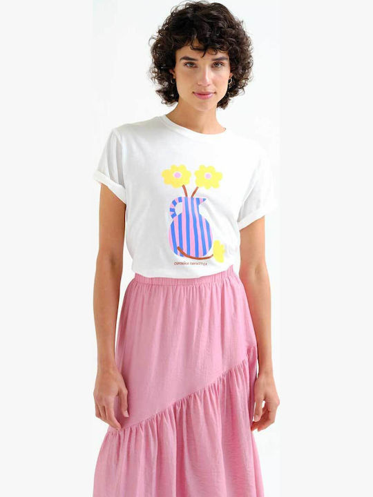 Γυναικείο T-shirt Ecru