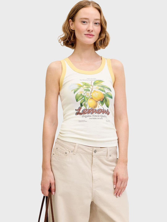 Women's Cotton Sleeveless Yellow Blouse