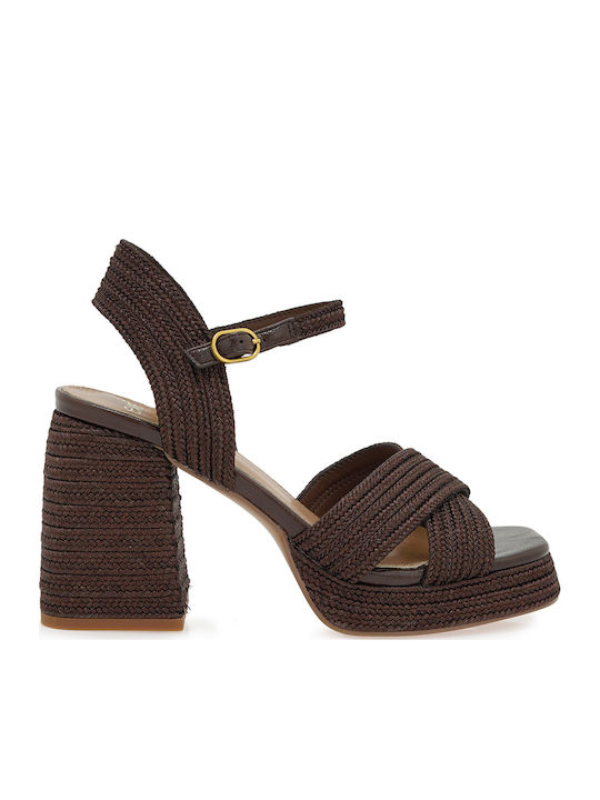 Exe Exe Damen Sandalen Braun