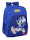 Sonic Σχολική Τσάντα Πλάτης Μπλε 26 x 11 x 34εκ