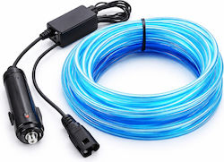 Led Ambient Осветление За Автомобил Neon El Wire Син 5m 12v Запалка Cigarette Lighter Декоративна Светлина За Купе 93532