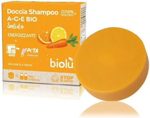 Festes Shampoo Schaumbad Vitamine A C E Bio 55g