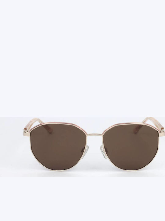 Ted Baker Tb1700 Women's Sunglasses with Gold Frame and Brown Lens