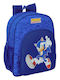 Sonic Σχολική Τσάντα Πλάτης Μπλε 32 x 12 x 38εκ