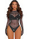 Bodysuit Cu Mâneci Strass