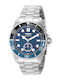 Invicta Ανδρικό Ρολόι 43mm Μπαταρίας Ασημί