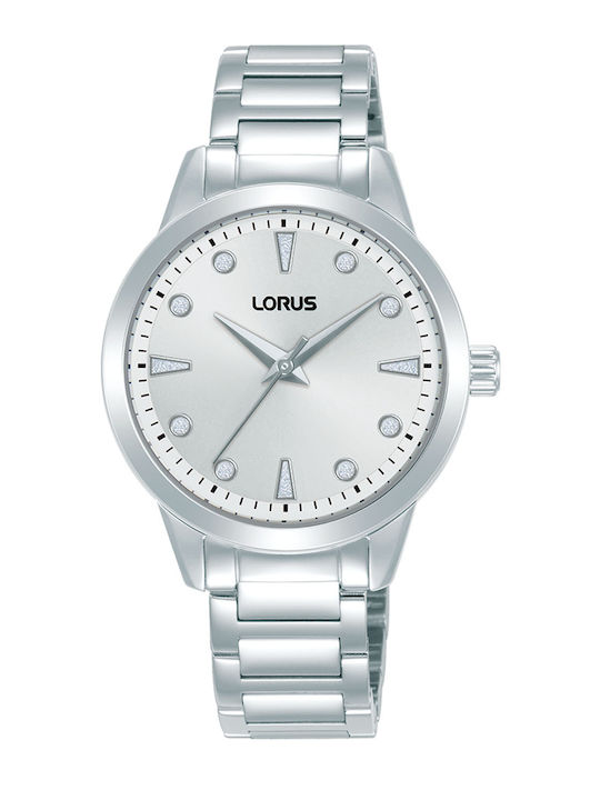 Lorus Γυναικείο Ρολόι Μπαταρίας με Ασημί Μεταλλ...