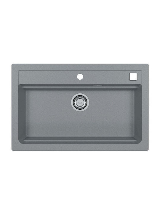 Alveus Drop-In Inox Küchenspüle mit Wasserhahn M79xP50cm Graues
